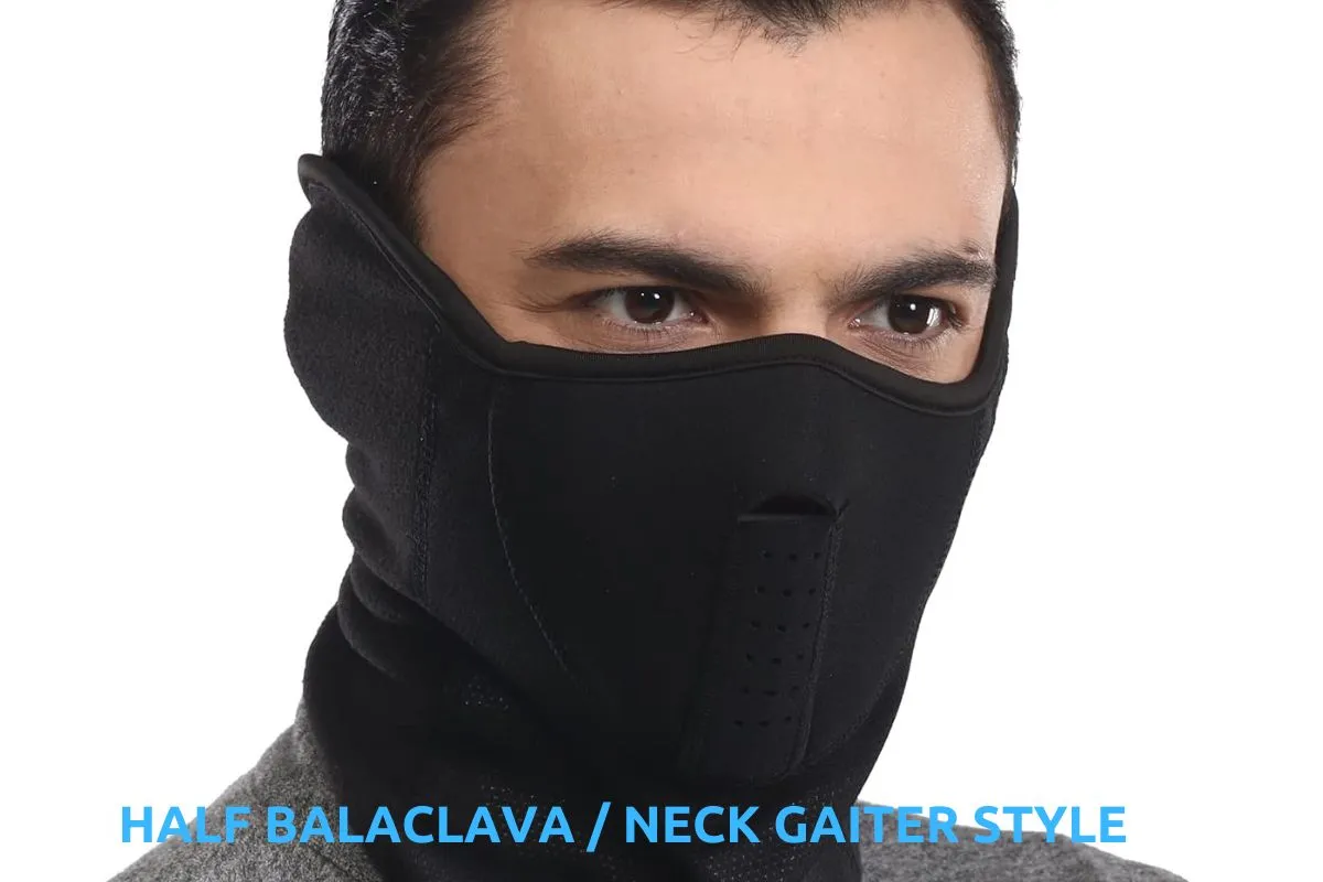Half Balaclava Neck Gaiter Style
