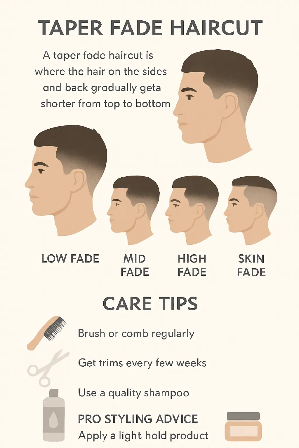Taper Fade Haircuts Styles, Care, and Everyday Tips
