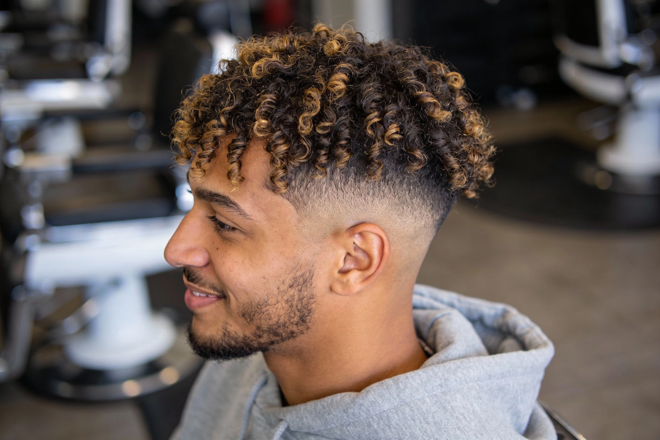 How to style a low curly fade at home